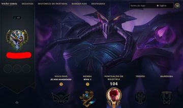 Conta lol level 47, elo mais alto platina, unranked