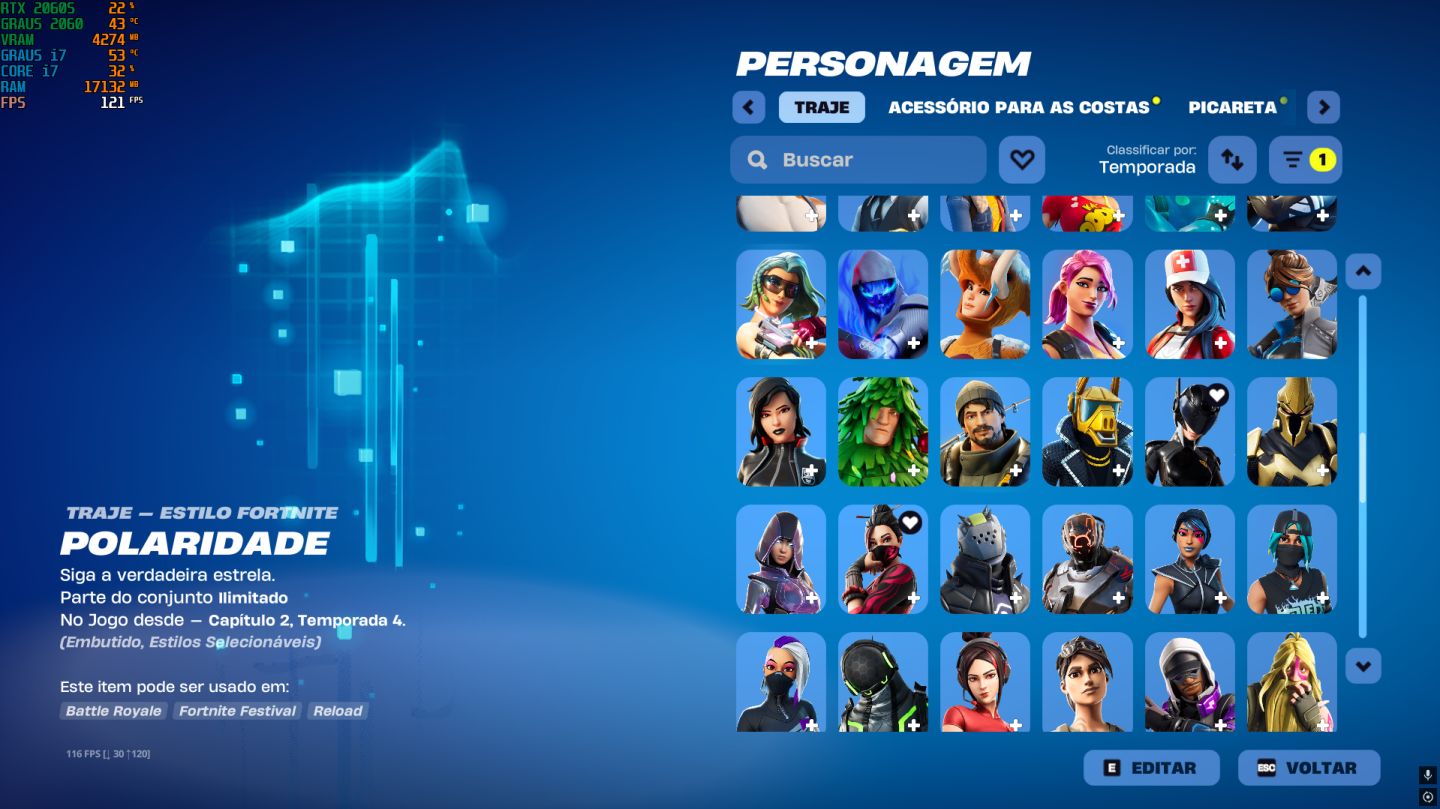 CONTA FORTNITE SEASON 4 (FULL)