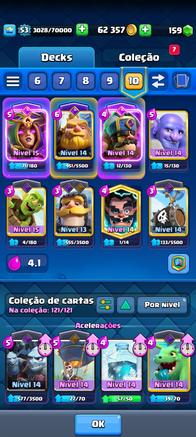 Conta de clash Royale na arena 25 VETERANA ( DESDE 2020)
