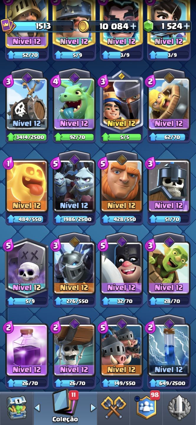 CONTA CLASH ROYALE 11000 TROFÉUS