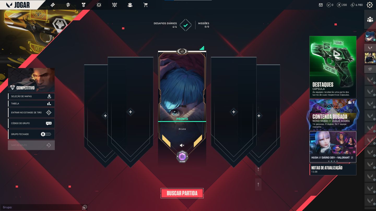 Conta VALORANT Nível 40 | Diamante 2 | MMR Ascendente | Rank Ativo | Full Acesso