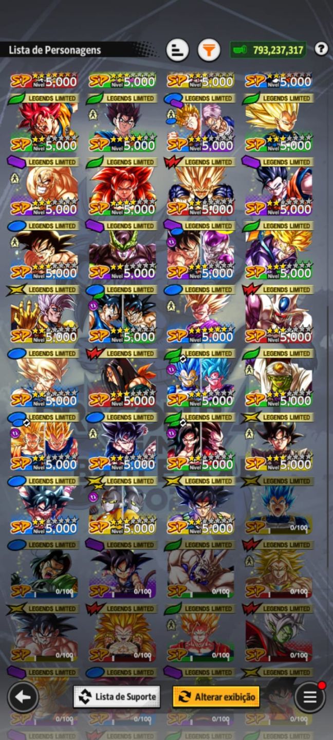 CONTA END GAME DRAGON BALL LEGENDS