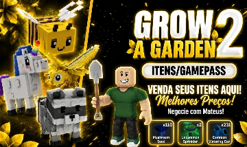 Grow a garden 2 itens pets e muito mais