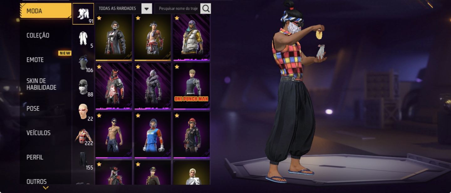 Conta Free Fire Raríssima, Antiga com muito item antigo