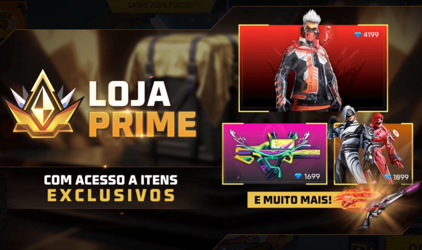 [MAIS BARATO] CODIGUIN + LOJA PRIME OUTUBRO - FREE FIRE [ENTREGA RÁPIDA]
