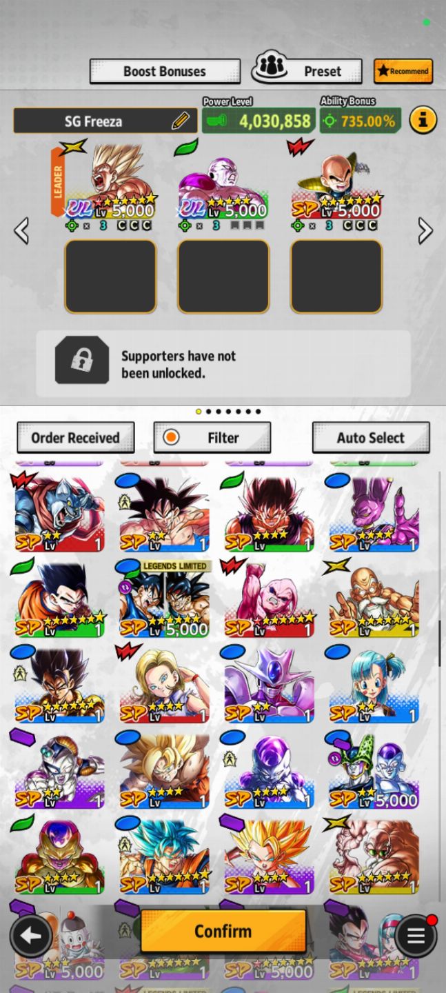 Conta Dragon Ball Legends Com Goku SSJ Ultra com 8 estrelas + Freeza Ultra
