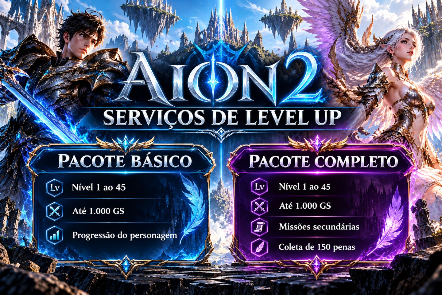 EVOLUA SEU PERSONAGEM E ECONOMIZE TEMPO!