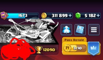 Conta gemada Clash Royale com 10 anos