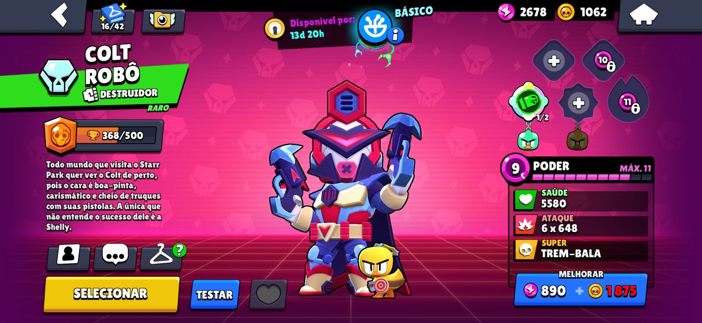 Brawl Stars 18.815 Troféus | 57 Brawlers | 4 Prestígios | Fang Full + Hipercarg