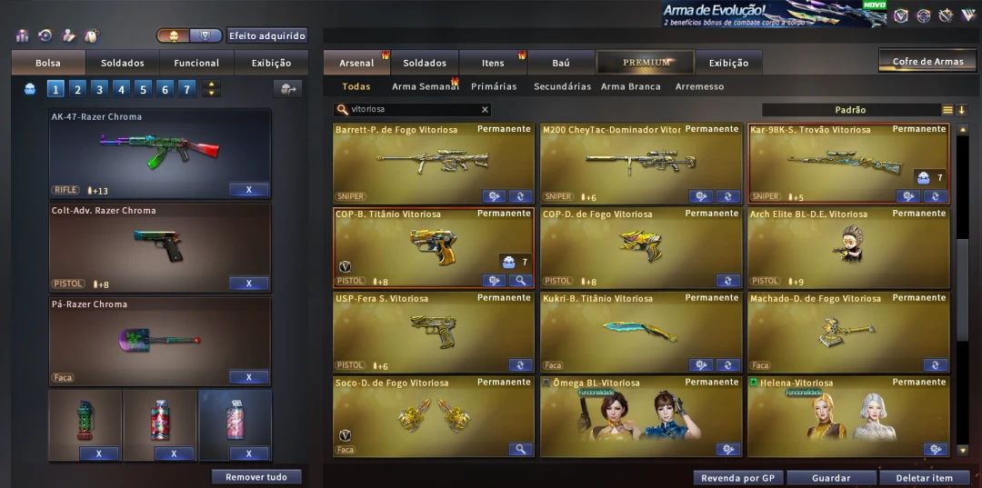 Conta Crossfire com Mais de 300 Mns e 49 Vips