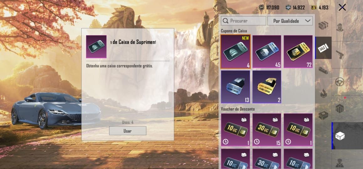 Conta pubg mobile, skin mumia black, skin naruto sabio, m416 glacial,ferrari etc