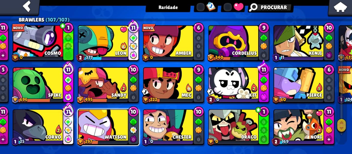 BRAWL STARS FULL 107/107 BRAWLERS + 52K TROFÉUS