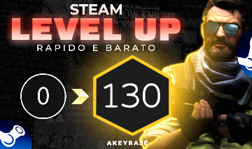 XP STEAM - UP DE NÍVEL NA STEAM - NÃO PRECISA LOGIN - SEGURO E LEVEL INSTANTÂNEO