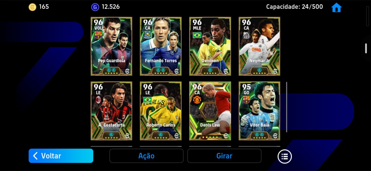 Conta braba com Gullit 104 Cruyff 106 Messi pack 105