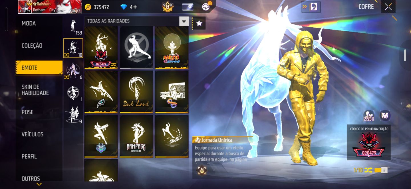 Conta Gemada Free Fire