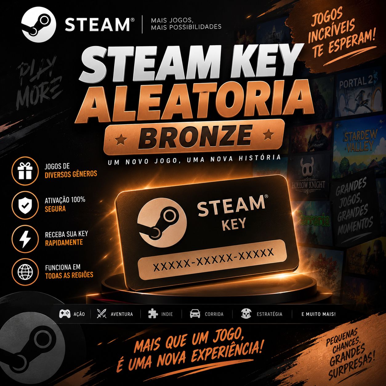 STEAM KEY ALEATÓRIA BRONZE