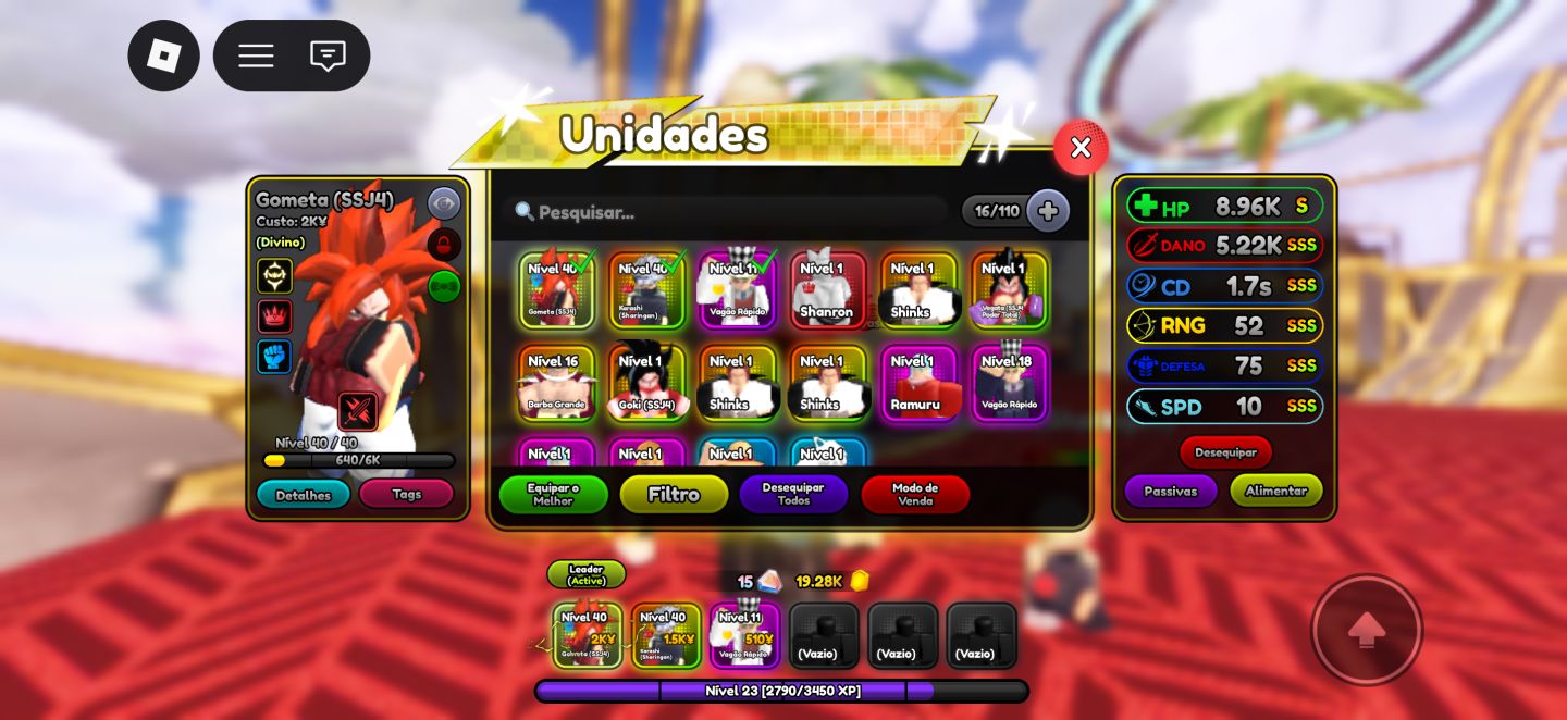 Conta anime squadron com gogeta superior + outros