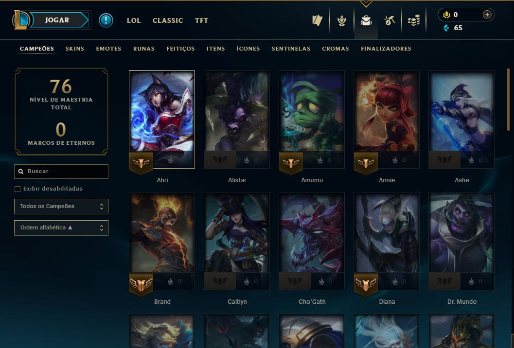 CONTA LOL LVL 49 | 48 SKINS | 39 ÍCONES