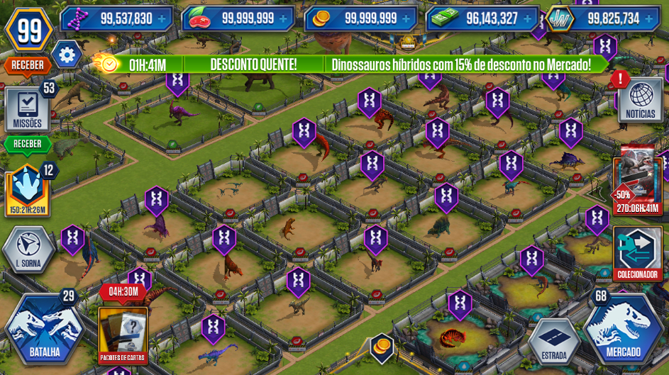 CONTAS DE JURASSIC WORLD COM TODOS OS DINOSSAUROS!!!