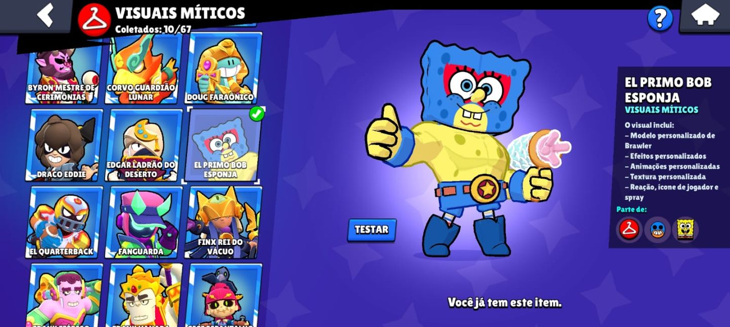 Conta brawl stars com muitas skins e todos os brawlers