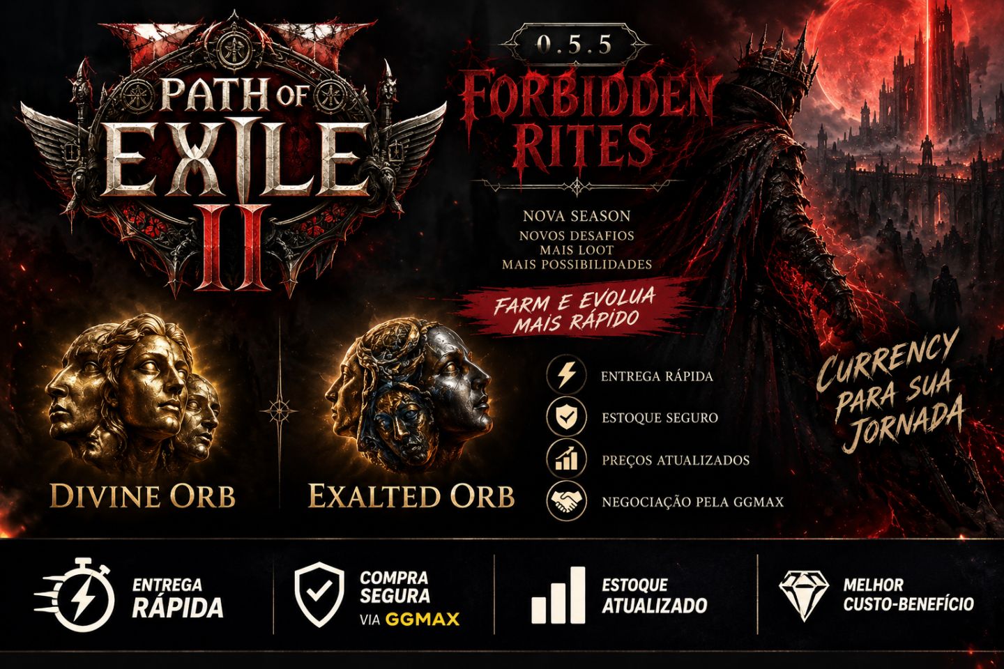 POE 2 0.5.5 FORBIDDEN RITES | DIVINE + EXALTED | ENTREGA RÁPIDA