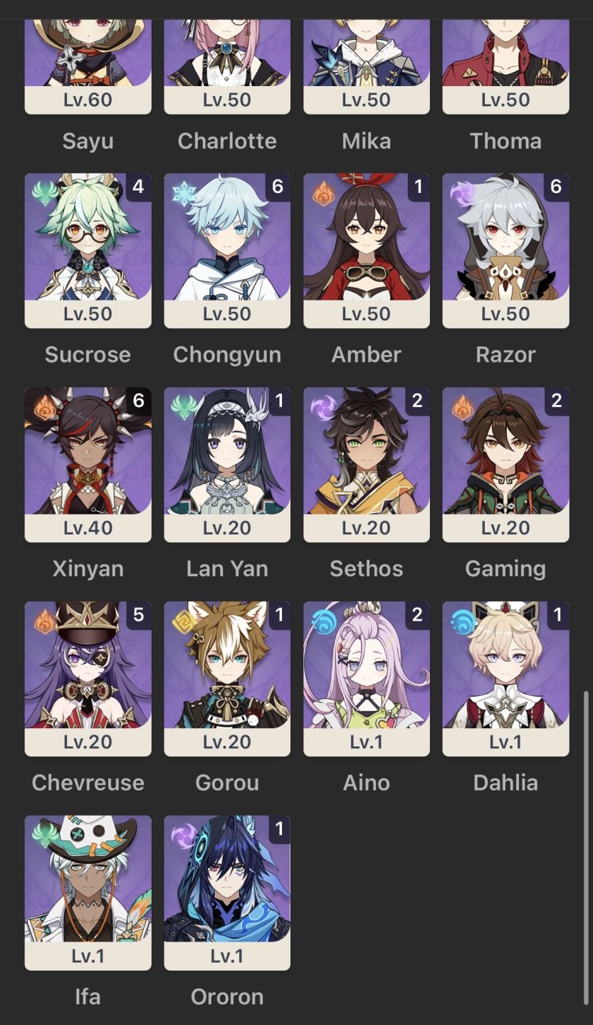 Genshin AR60 - 27 T5 + Conta Honkai StarRail 14 5 ESTRELAS + Honkai 3rd