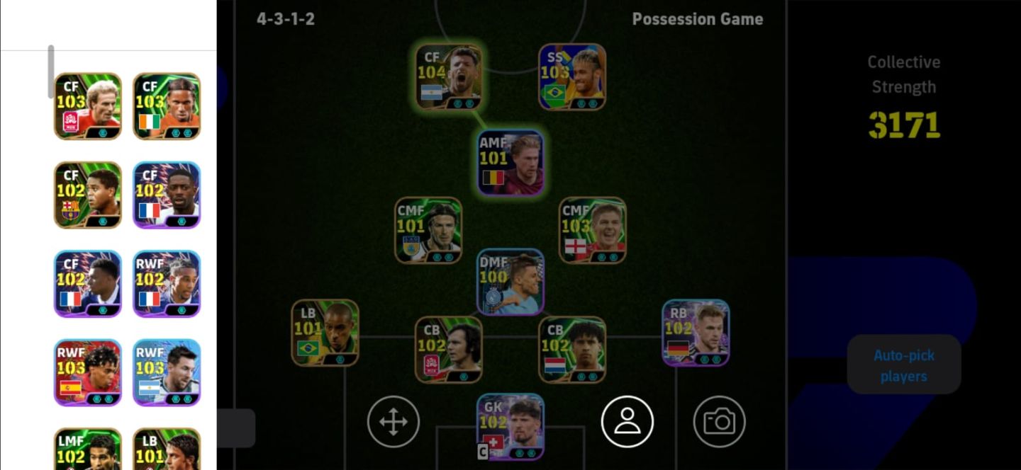 Conta Efootball (jogadores de pack, Aguero, Rijkaard, Beckenbauer, Rummenigge)