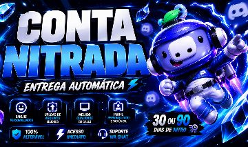 (MENOR VALOR) CONTA DISCORD NITRADA | 30 DIAS E 90 DIAS | + ENTREGA AUTOMÁTICA