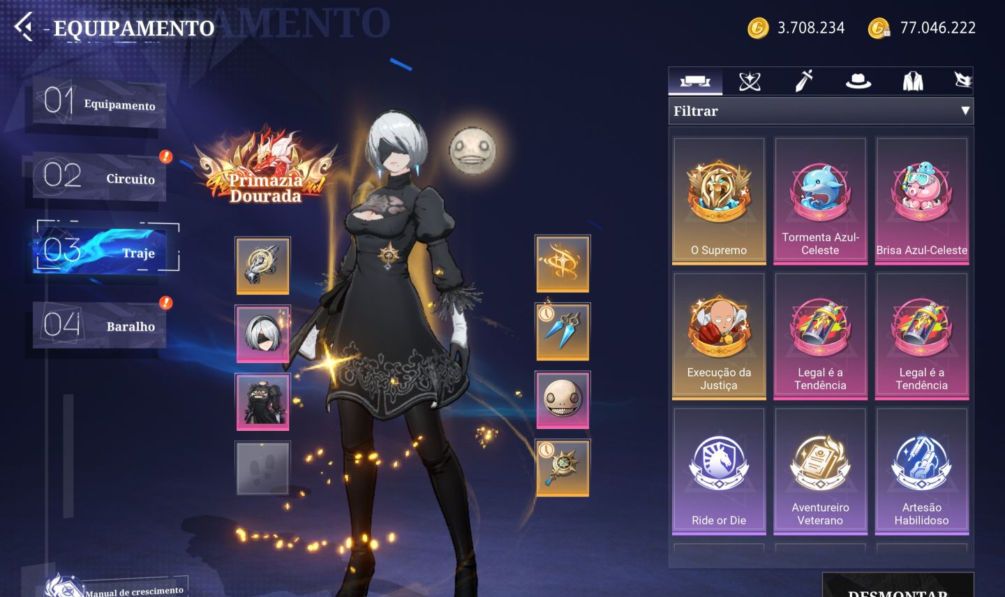 Conta Crystal Of Atlan com 16K de Cristal e Colab com Nier