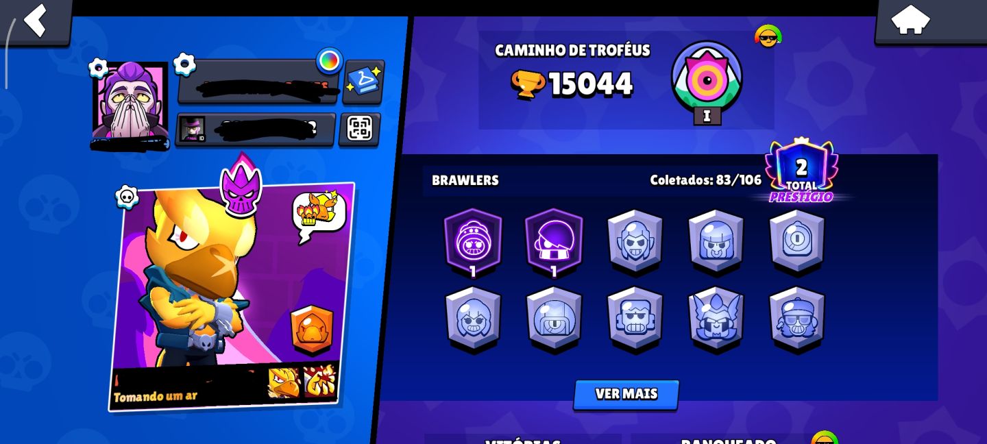 CONTA BRAWL STARS BARATA | BARATA| MUITOS RECURSOS | 272 SKINS | 40 HIPERCARGAS