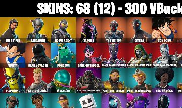 CONTA FORTNITE com The Reaper | Elite Agent | Rogue Agent e 68 SKINS