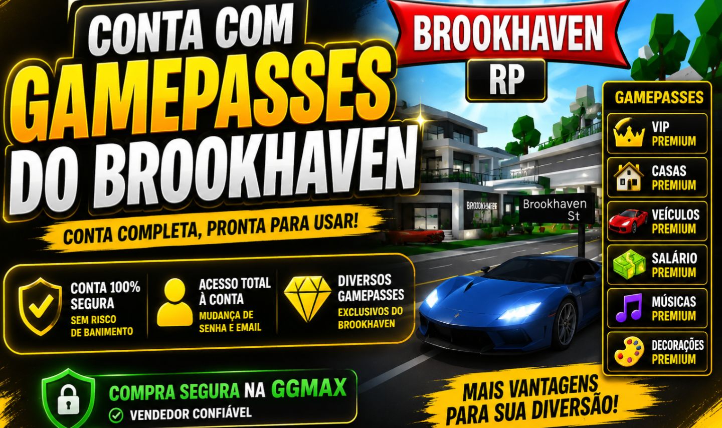 Conta de roblox com gamepasses de Brookheaven ( LEIA O AVISO )