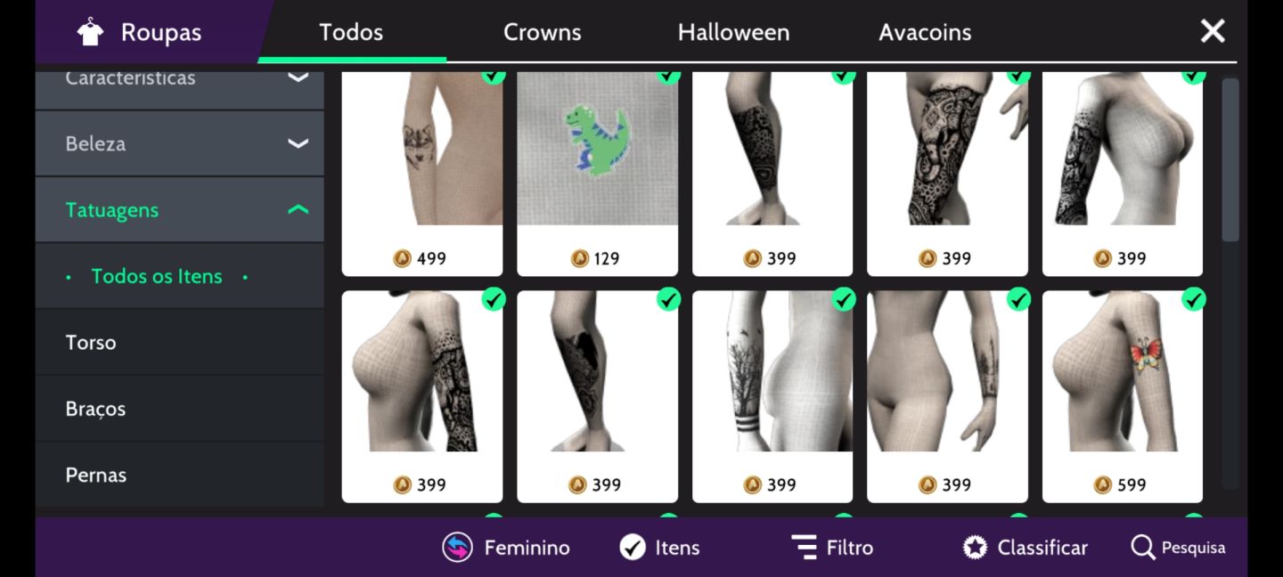 Conta femenina avakin life