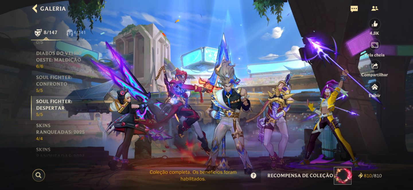 CONTA WILD RIFT DESAPEGO| 251 SKINS | 50K COLEÇÃO | MÍTICAS + PRESTÍGIO + SKINS