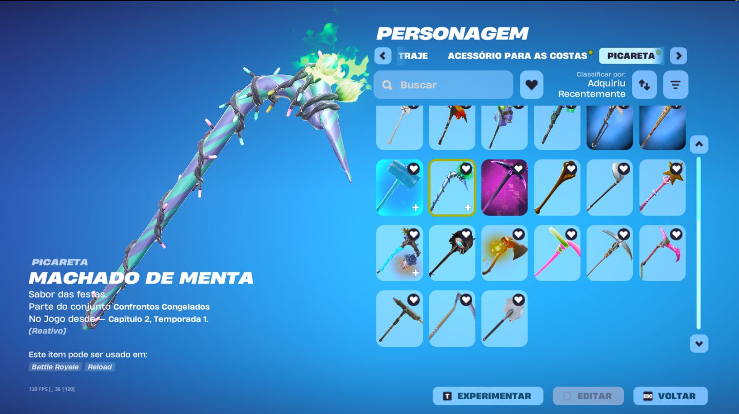 Conta Fortnite com 205 Skins Picareta Minty Axe/Glow/agente corrupto/ o ceifador