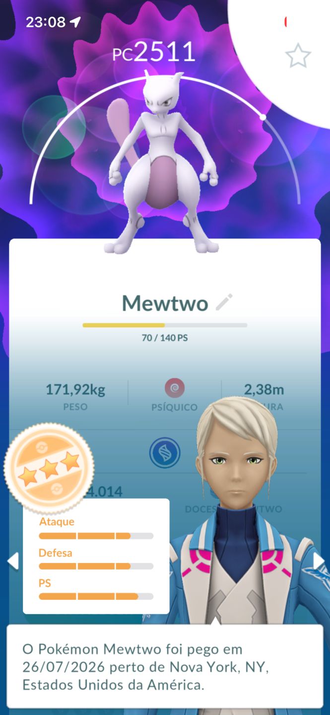 Conta Pokemon Go 3 mewtow