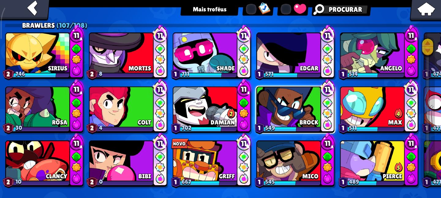 Conta brawl stars a venda +130K TROFÉUS E 97 BRAWLERS NO NÍVEL 11 + TODAS HIPER
