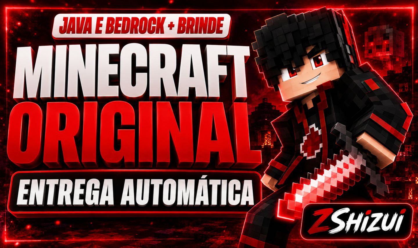 MINECRAFT JAVA + BEDROCK ORIGINAL | PROMOÇÃO + BRINDES