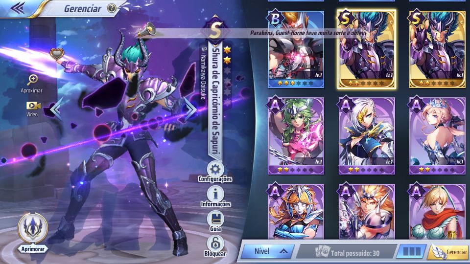 CONTAS REROLL !!! SERVIDOR NOVO (151)- Saint Seiya Awakening