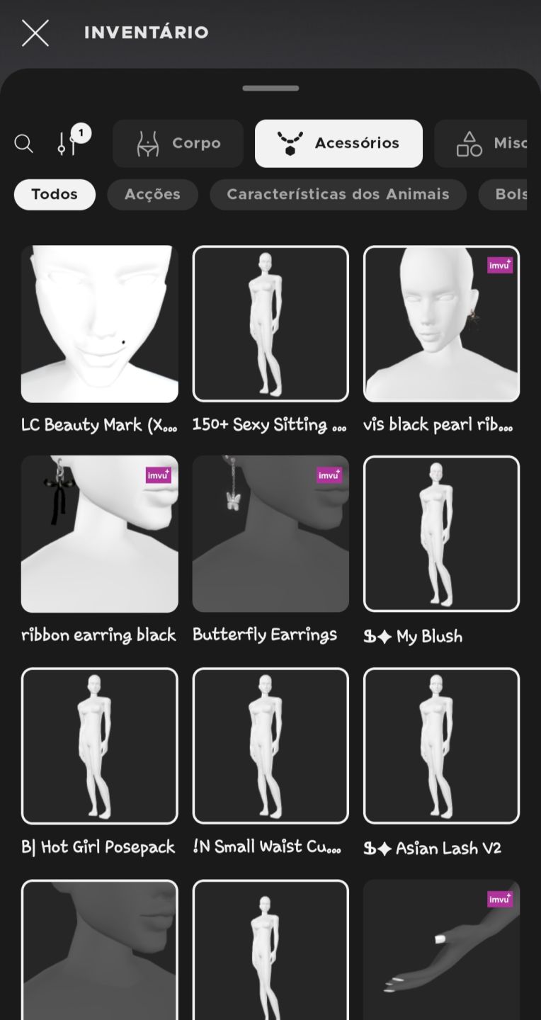 Conta feminina de imvu a venda