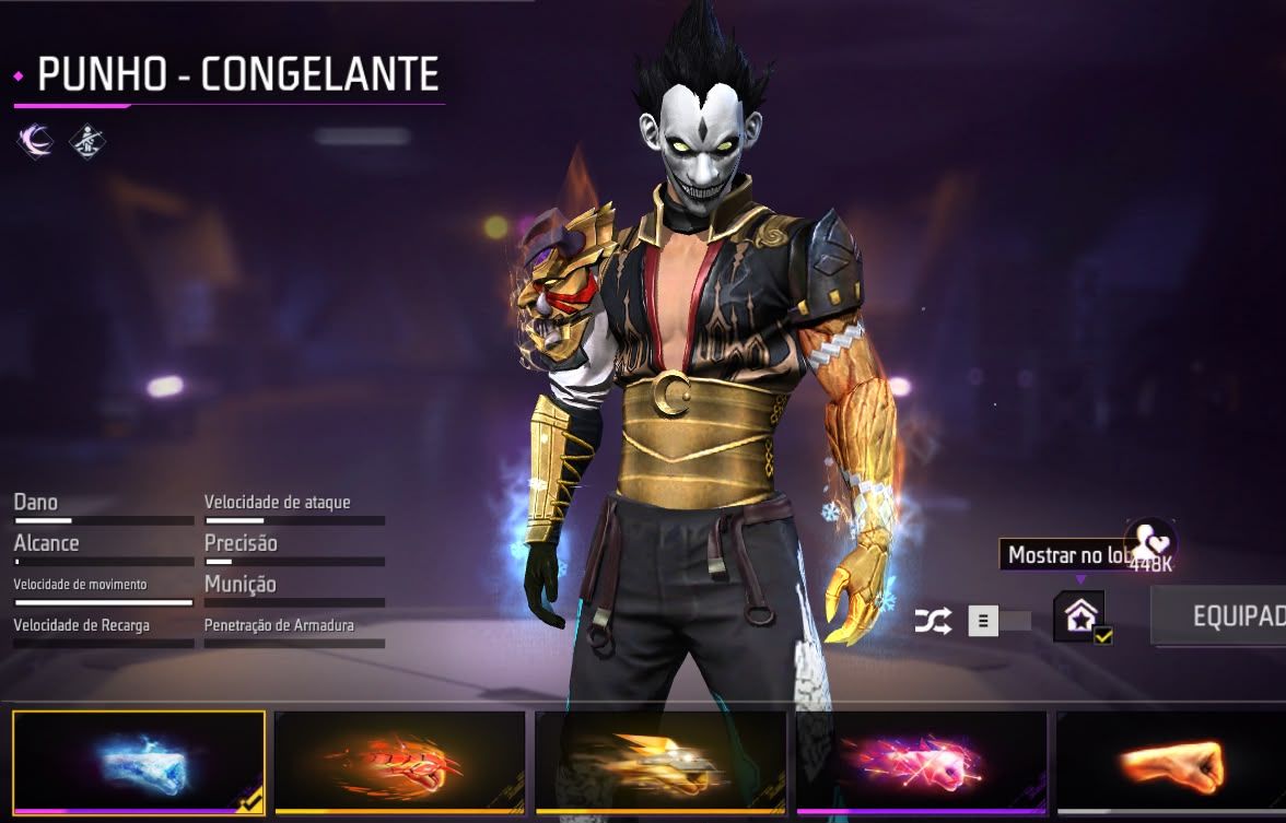 Conta free fire gemada com 5 angelicais, 5 evolutivas, 750+ peitorais, prime 8