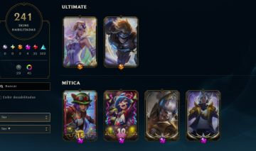 CONTA 100% SEGURA - 241 SKINS - NIVEL 509 - FULL CHAMP - PLATINA