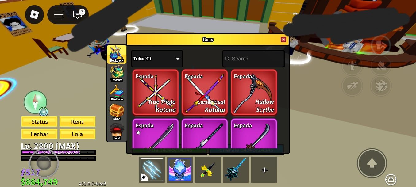 Conta Blox Fruit Full Lv Máximo Soco e Defesa