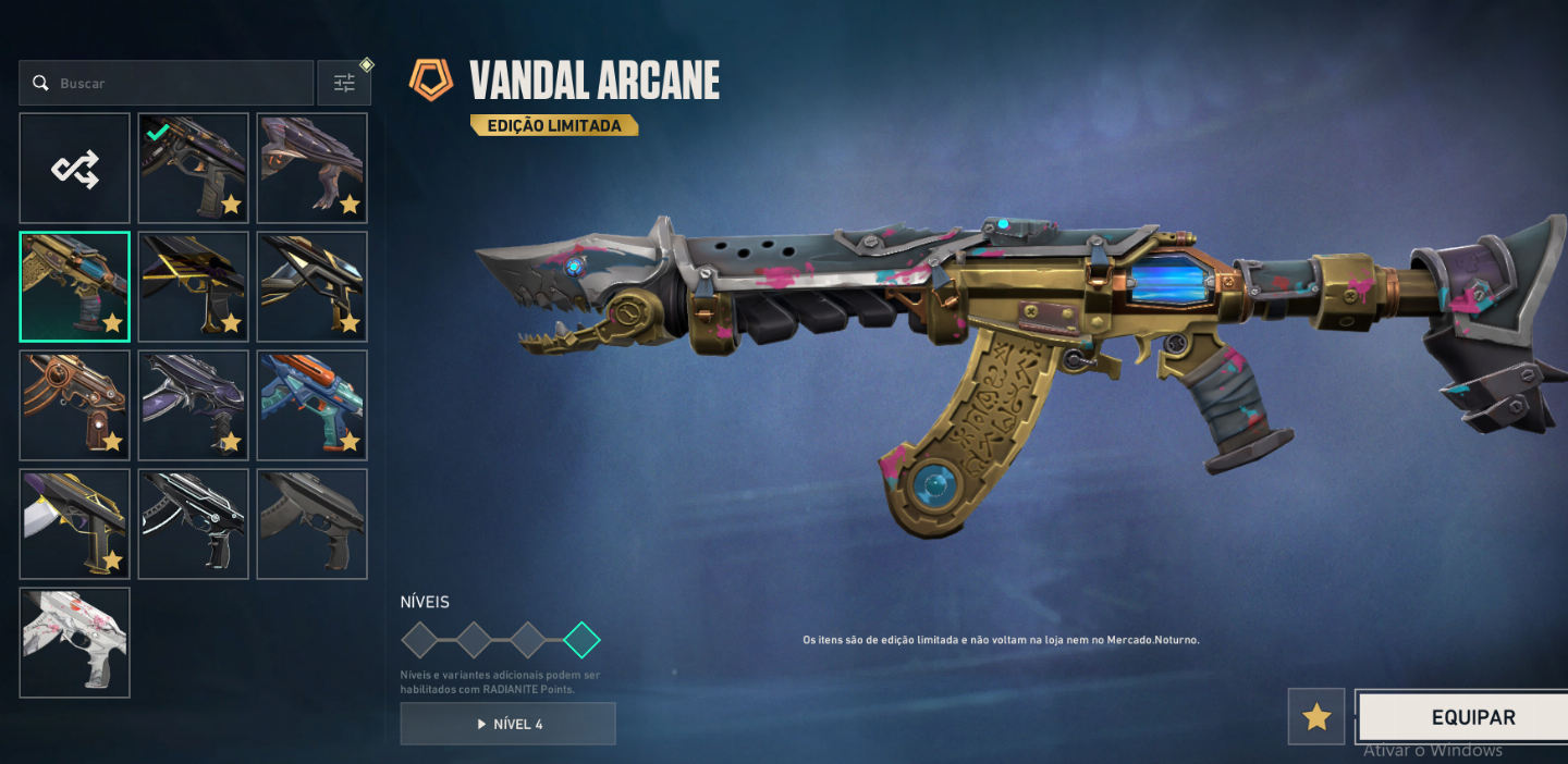 Conta gasto mais de 3k com mt skins limitadas barata