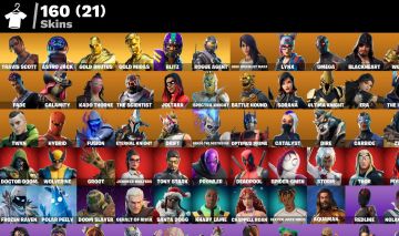 Fortnite 160 Skins / Travis Scott | Astro Jack | Gold Midas + 1750 VB