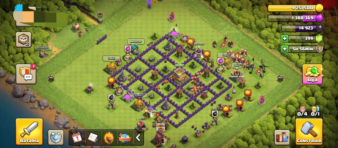 CONTA CLASH OF CLANS - CV 9