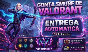 [BLACK FRIDAY] Conta smurf valorant. Escolha seu rank. Entrega automática.