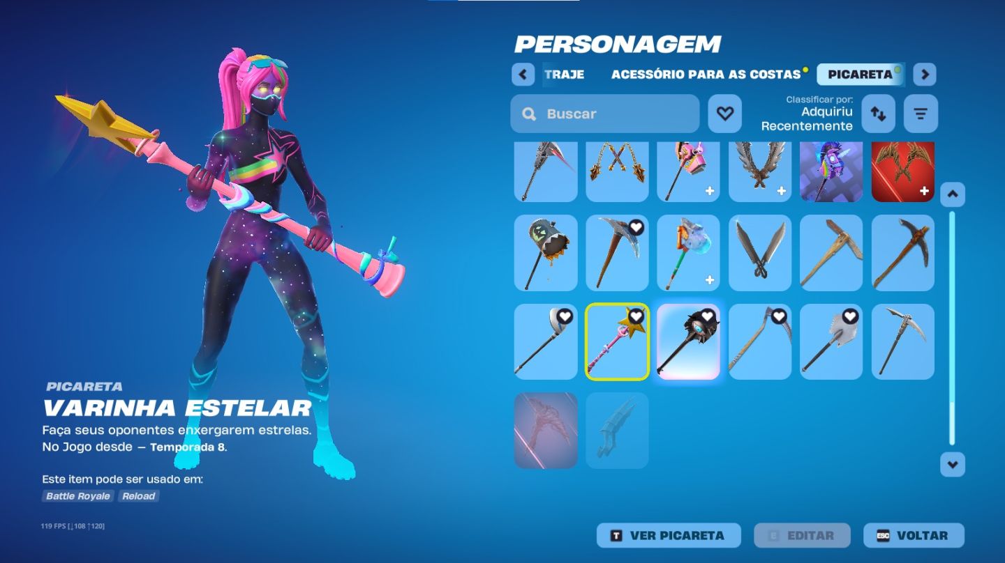 [VENDA] CONTA FORTNITE RARA + EPIC FULL COM JOGOS - 105 SKINS + GALÁXIA OG