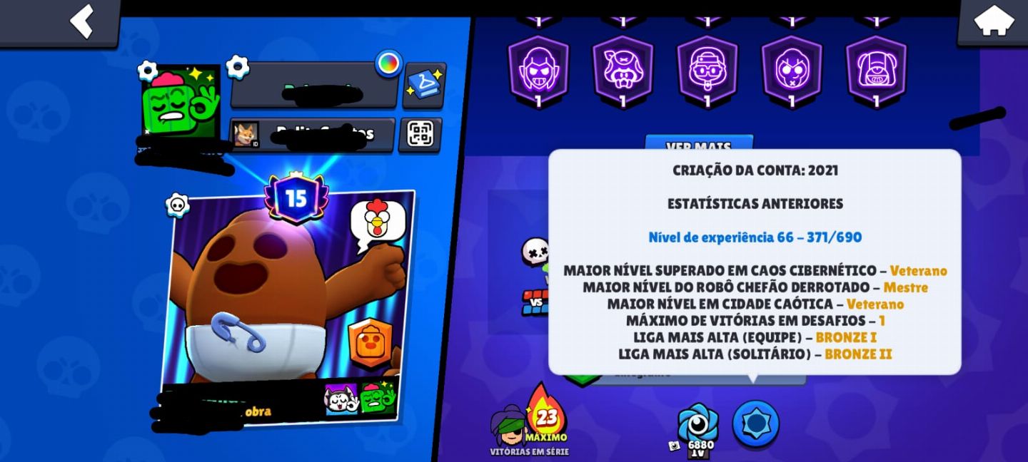 CONTA DE BRAWL STARS 26000 TROFÉUS E DESDE DE 2021!