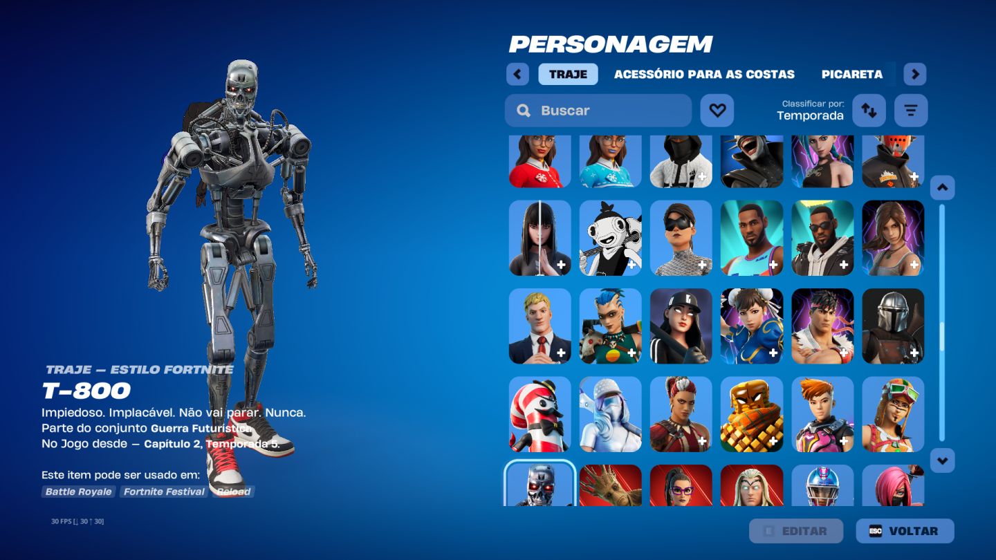 CONTA FORTNITE 400+ SKINS COM JOHN WICK PACK FUNDADOR STW MAKO OMEGA FULL ETC...